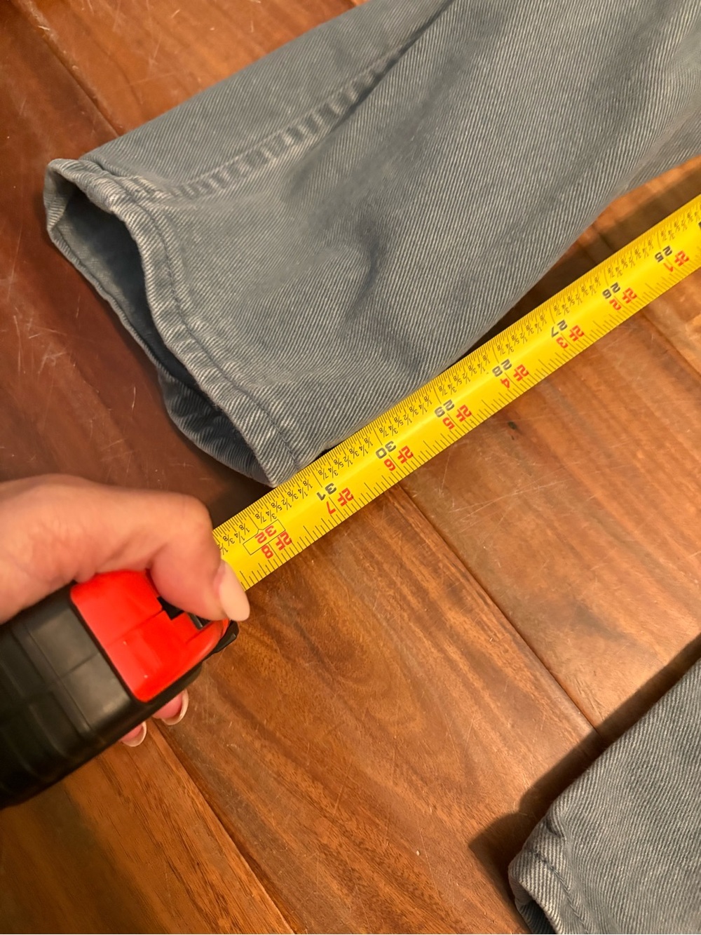 Vintage Wrangler High Rise Jeans blue Gray Wash Straight Leg 7x36 Western (1220) - Picture 3 of 9